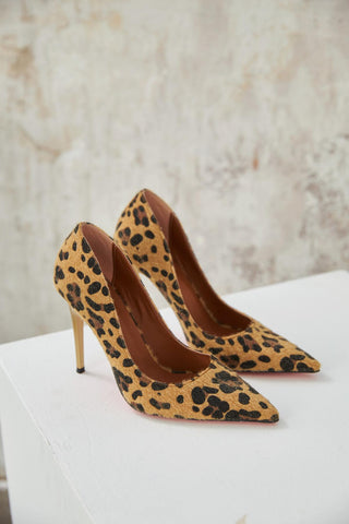 Ruck İnce Topuk 10 Cm Leopar Stiletto