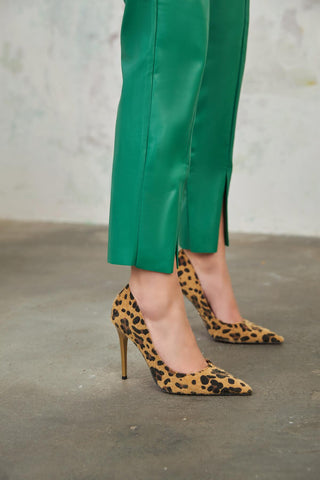 Ruck İnce Topuk 10 Cm Leopar Stiletto
