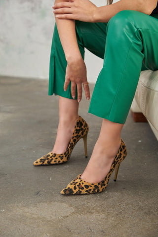 Ruck İnce Topuk 10 Cm Leopar Stiletto
