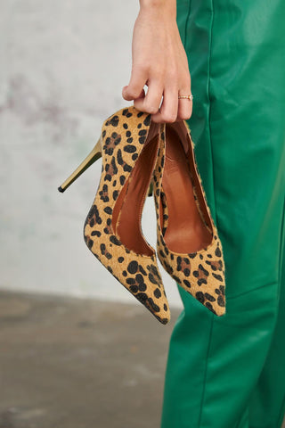 Ruck İnce Topuk 10 Cm Leopar Stiletto