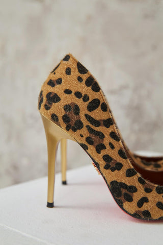 Ruck İnce Topuk 10 Cm Leopar Stiletto