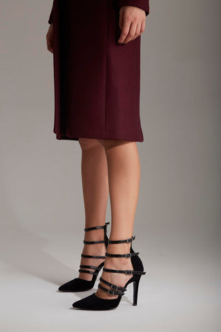 Otto İnce Topuk 10 Cm Siyah Stiletto