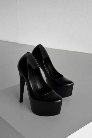 1840 50 Platform 15 Cm Siyah Mat Rugan Platform