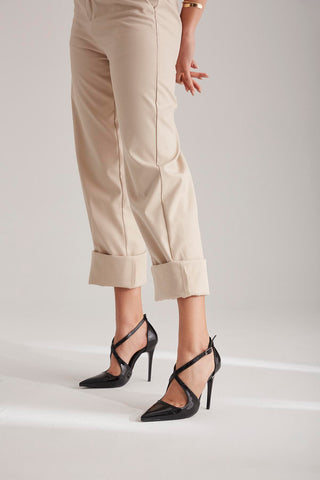 Seli İnce Topuk 10 Cm Siyah Rugan Stiletto