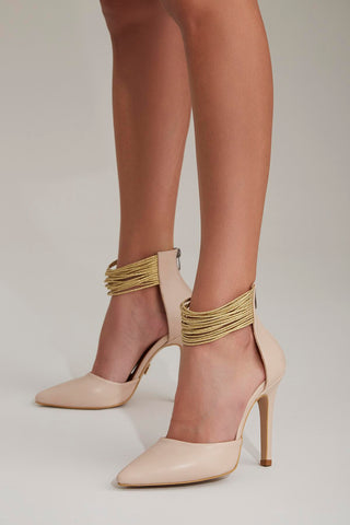 Tokyo İnce Topuk 10 Cm Nude Mat Stiletto