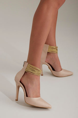 Tokyo İnce Topuk 10 Cm Nude Mat Stiletto