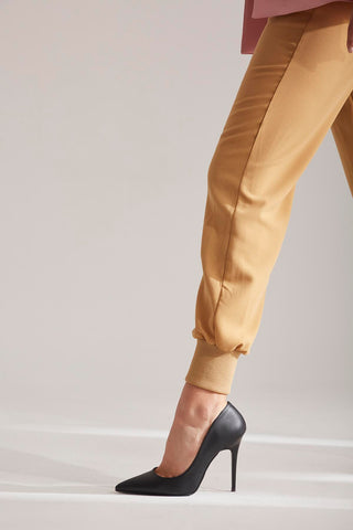Nadja İnce Topuk 10 Cm Siyah Mat Stiletto