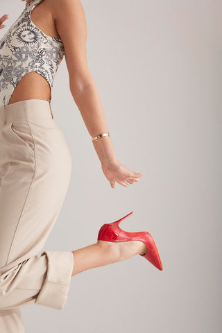 Nadja İnce Topuk 10 Cm Kırmızı Rugan Stiletto