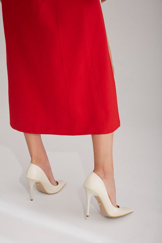 Nadja İnce Topuk 10 Cm Ten Rugan Stiletto