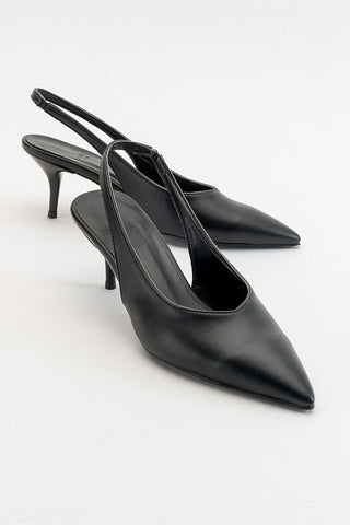 Cosy İnce Topuk 7 Cm Siyah Mat Stiletto