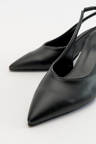 Cosy İnce Topuk 7 Cm Siyah Mat Stiletto