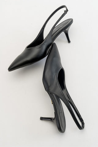 Cosy İnce Topuk 7 Cm Siyah Mat Stiletto