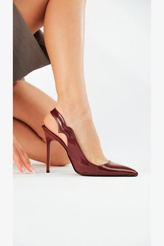 Elisa İnce Topuk 10 Cm Cherry Stiletto