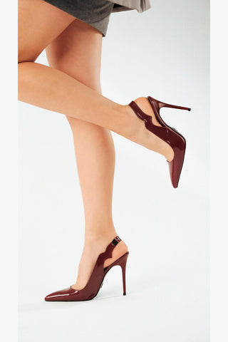 Elisa İnce Topuk 10 Cm Cherry Stiletto