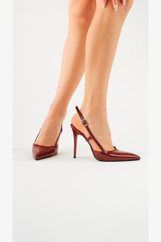 Avril İnce Topuk 10 Cm Cherry Stiletto