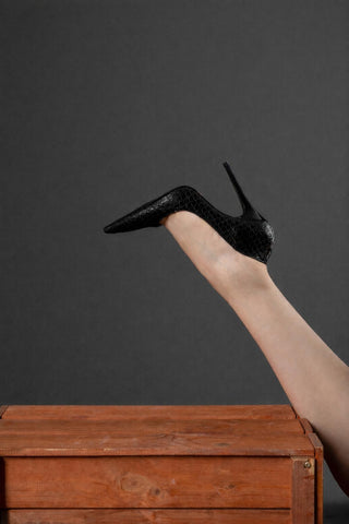 Akurra İnce Topuk 10 Cm Siyah Stiletto