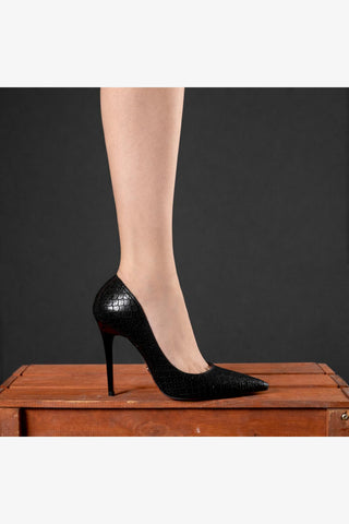 Akurra İnce Topuk 10 Cm Siyah Stiletto