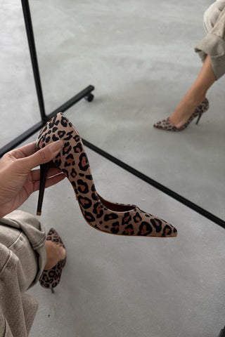 Nadja İnce Topuk 10 Cm Leopar Stiletto