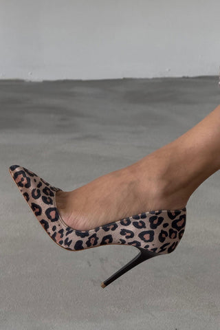 Nadja İnce Topuk 10 Cm Leopar Stiletto