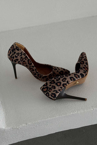 Nadja İnce Topuk 10 Cm Leopar Stiletto