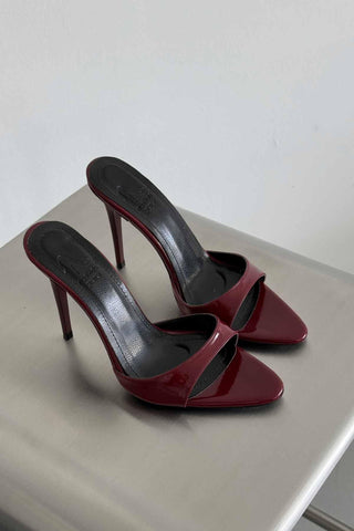 Roux İnce Topuk 10 Cm Cherry Terlik