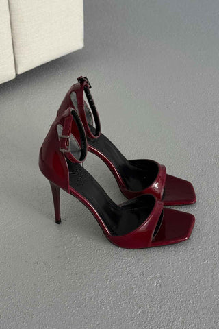 Jovie İnce Topuk 10 Cm Cherry Topuklu Ayakkabı
