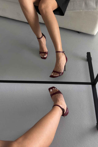 Jovie İnce Topuk 10 Cm Cherry Topuklu Ayakkabı