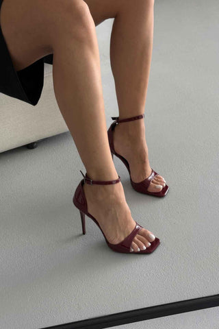 Jovie İnce Topuk 10 Cm Cherry Topuklu Ayakkabı