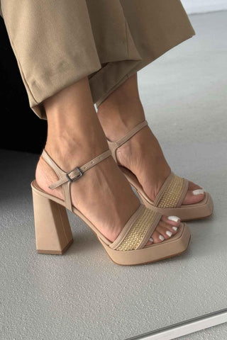 Birch Kalın Topuk 11 Cm Hasır Bej Platform