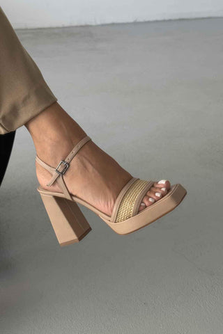 Birch Kalın Topuk 11 Cm Hasır Bej Platform