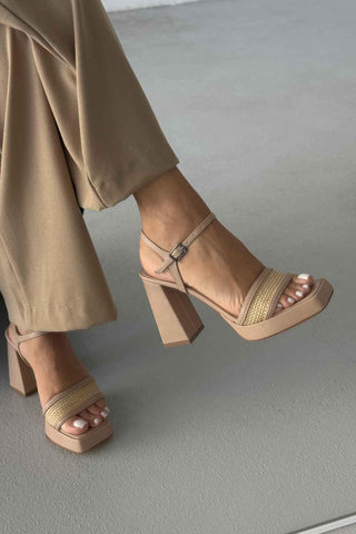 Birch Kalın Topuk 11 Cm Hasır Bej Platform