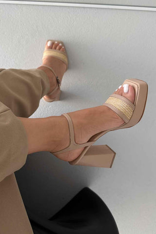 Birch Kalın Topuk 11 Cm Hasır Bej Platform