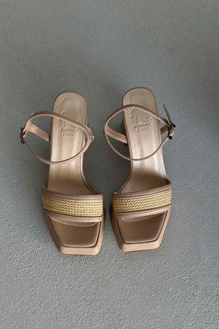 Birch Kalın Topuk 11 Cm Hasır Bej Platform