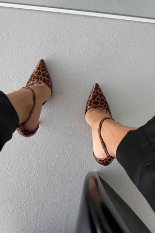 Jayden İnce Topuk 10 Cm Leopar Stiletto