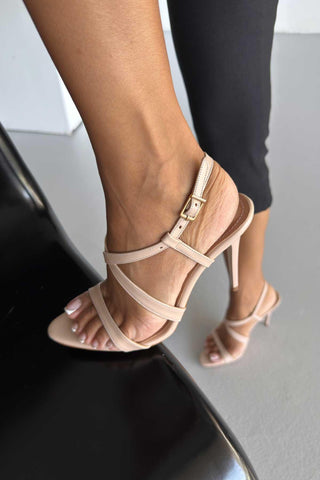 Jolie İnce Topuk 10 Cm Ten Mat Stiletto
