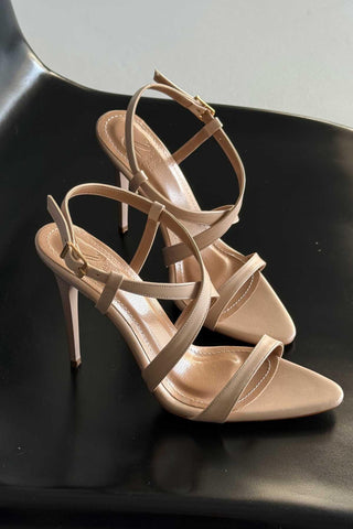 Jolie İnce Topuk 10 Cm Ten Mat Stiletto