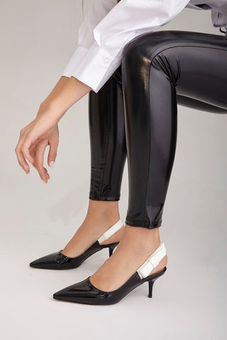 Catchy İnce Topuk 7 Cm Siyah Stiletto