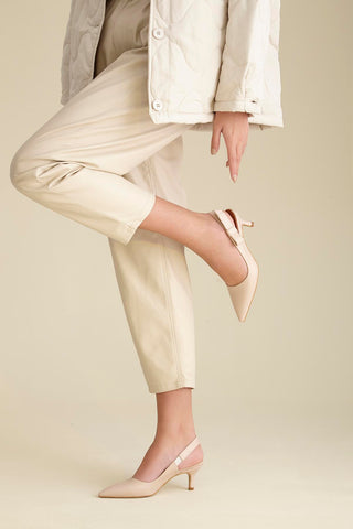 Catchy İnce Topuk 7 Cm Nude Mat Stiletto