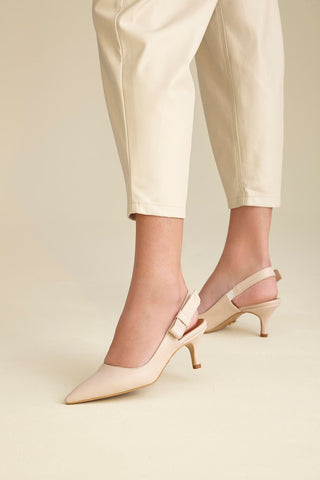 Catchy İnce Topuk 7 Cm Nude Mat Stiletto