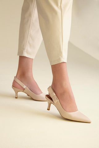 Catchy İnce Topuk 7 Cm Nude Mat Stiletto