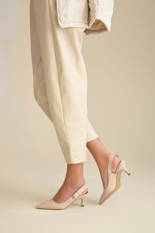 Catchy İnce Topuk 7 Cm Nude Mat Stiletto