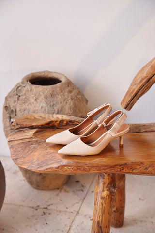 Catchy İnce Topuk 7 Cm Nude Mat Stiletto
