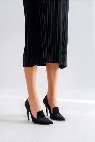 Annika İnce Topuk 10 Cm Siyah Stiletto