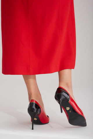 Diverse İnce Topuk 8 Cm Kırmızı Stiletto