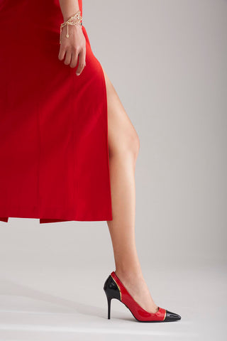 Diverse İnce Topuk 8 Cm Kırmızı Stiletto