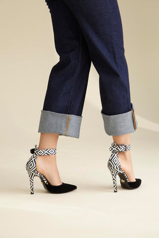 153 02 Walk İnce Topuk 10 Cm Siyah Stiletto