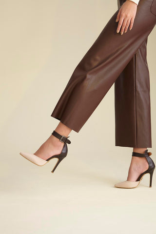 153 02 Walk İnce Topuk 10 Cm Nude Kahve Stiletto