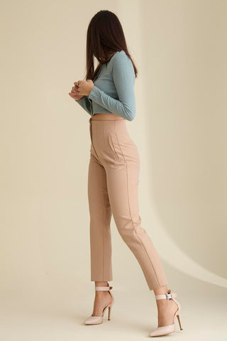 153 02 Walk İnce Topuk 10 Cm Nude Mat Stiletto