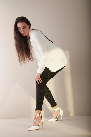 Pansy İnce Topuk 10 Cm Beyaz Stiletto
