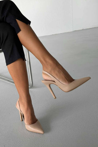 Monica İnce Topuk 10 Cm Nude Mat Stiletto